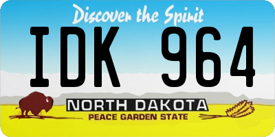 ND license plate IDK964