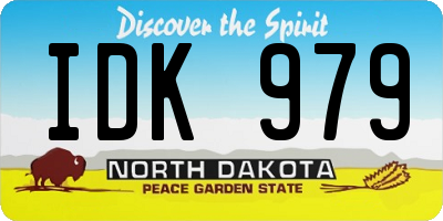 ND license plate IDK979