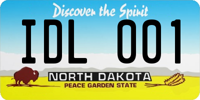 ND license plate IDL001