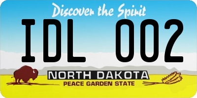 ND license plate IDL002