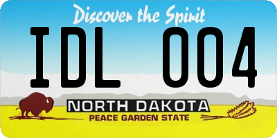 ND license plate IDL004