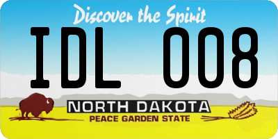 ND license plate IDL008