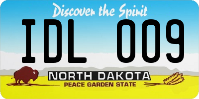 ND license plate IDL009