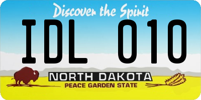 ND license plate IDL010