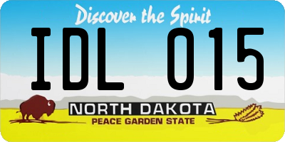 ND license plate IDL015