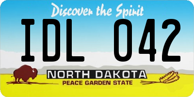 ND license plate IDL042