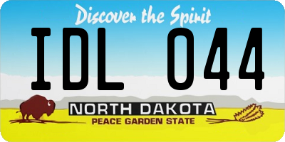 ND license plate IDL044