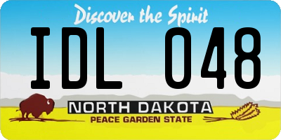 ND license plate IDL048