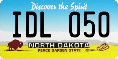 ND license plate IDL050