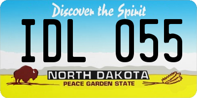 ND license plate IDL055