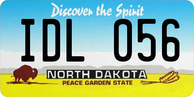 ND license plate IDL056