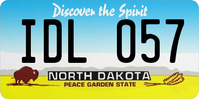 ND license plate IDL057