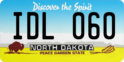 ND license plate IDL060