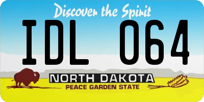 ND license plate IDL064