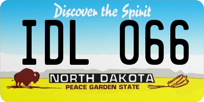 ND license plate IDL066