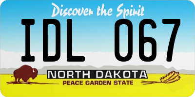 ND license plate IDL067