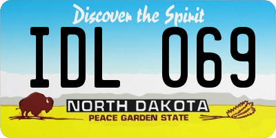 ND license plate IDL069