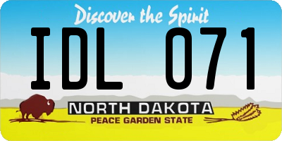 ND license plate IDL071