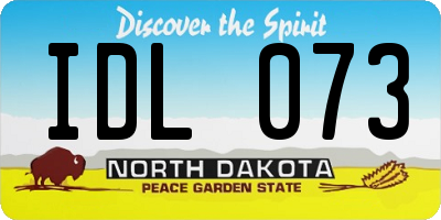 ND license plate IDL073