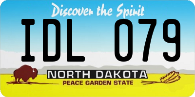 ND license plate IDL079