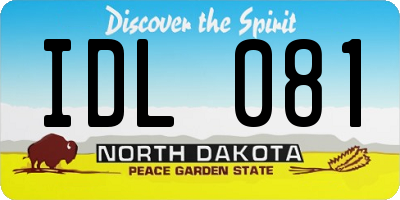 ND license plate IDL081