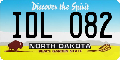 ND license plate IDL082