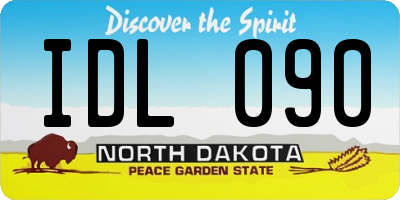 ND license plate IDL090