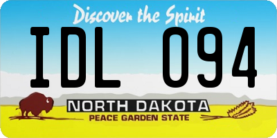 ND license plate IDL094