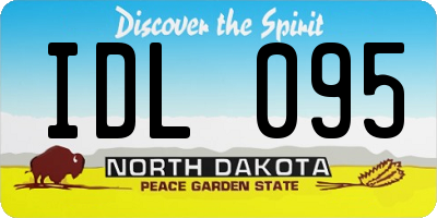 ND license plate IDL095
