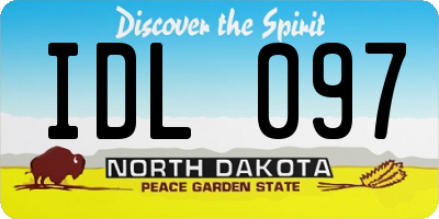 ND license plate IDL097