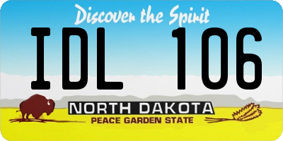 ND license plate IDL106