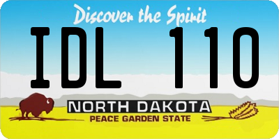 ND license plate IDL110