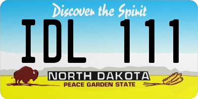 ND license plate IDL111