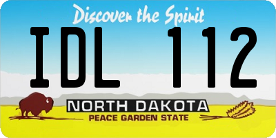 ND license plate IDL112