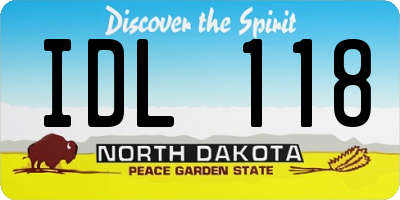 ND license plate IDL118