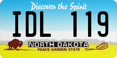 ND license plate IDL119