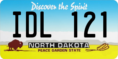 ND license plate IDL121