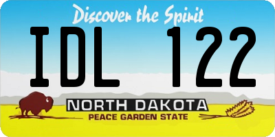 ND license plate IDL122