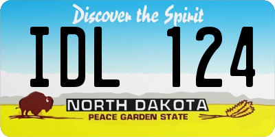 ND license plate IDL124