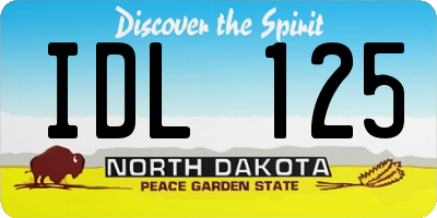 ND license plate IDL125
