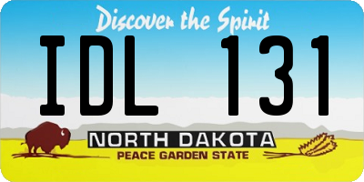 ND license plate IDL131