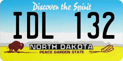 ND license plate IDL132
