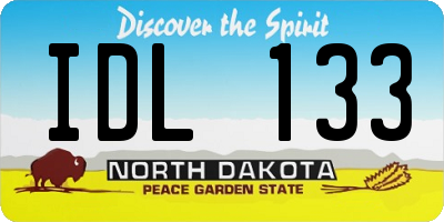 ND license plate IDL133