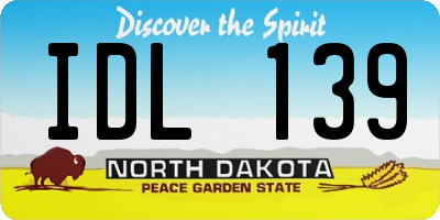 ND license plate IDL139
