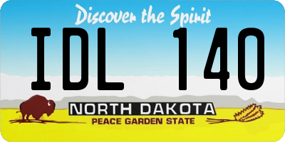 ND license plate IDL140