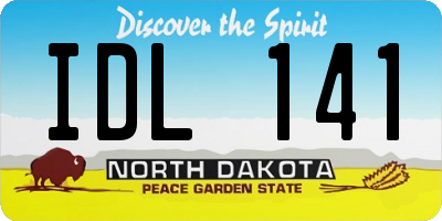 ND license plate IDL141