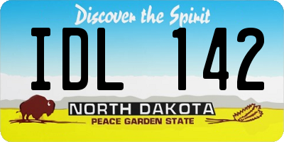 ND license plate IDL142