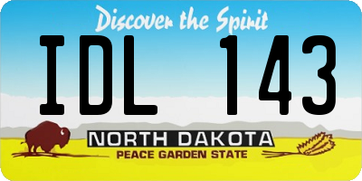 ND license plate IDL143