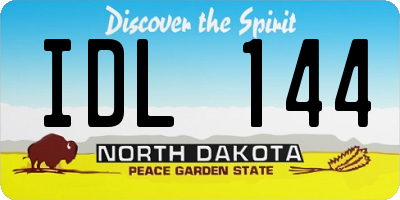 ND license plate IDL144