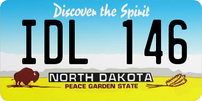 ND license plate IDL146